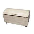 Giftmark White finish wood toy chest storage box with safety hinges