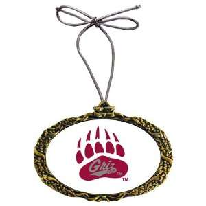  Montana Grizzlies NCAA Gold Classic Logo Holiday Ornament 