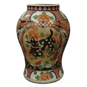  Regal Fu Dog design chinese porcelain temple flower vase 