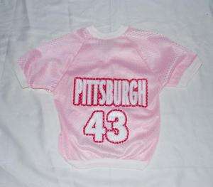 Pittsburgh Steelers #43 Pink Dog Sports Jersey Large  