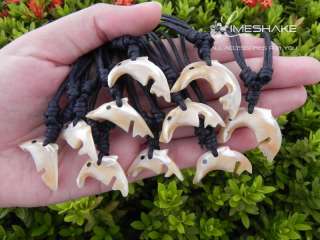 LOT 10 DOLPHIN FISH SHELL PENDANT NECKLACES WHOLESALE  