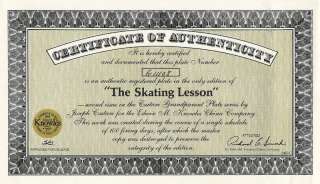 The Skating Lesson by Joseph Csatari Collector Plate  
