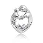 Bling Jewelry 925 Sterling Silver Loving Mother and Child Family CZ 