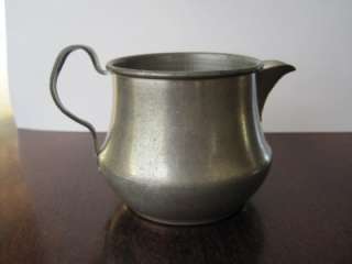 Vintage Crescent Pewter Small Creamer Pitcher  