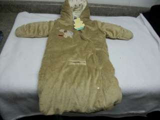 Boys Baby Toddler 6 9 months Snowsuit CARTERS Light Brown NEW Fits in 