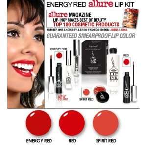  LIP INK® Energy Red Allure Lip Kit NEW Beauty