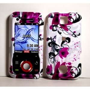 Purple Rose Snap on Hard Skin Shell Protector Cover Case for Motorola 