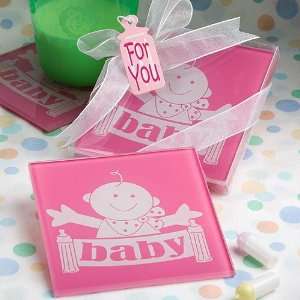  Pink Huggable Baby Design Coasters