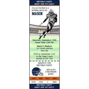  Broncos Colored Football Party Ticket Invitation 2 Health 