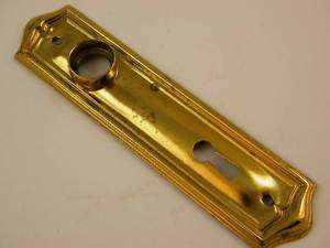 Stamped Steel Colonial Brass Escutcheon Door Plate  