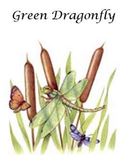 Dragonfly Blue & Green Choice Waterslide Ceramic Decals  