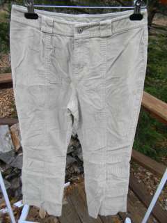 Garnet Hill women ladies sz 8 khaki corduroy pants trousers  