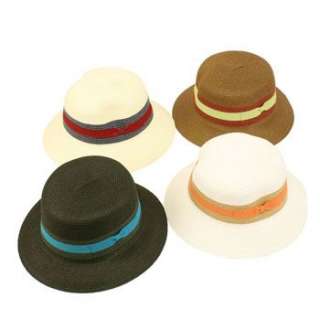 Summer Sun Beach Bucket Bow Hat Adjustable Brown Large  