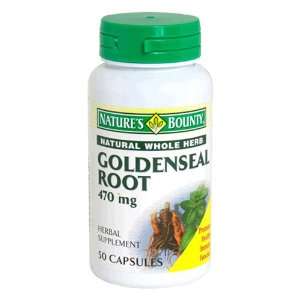  Natures Bounty Natural Whole Herb Goldenseal Root, 470mg 