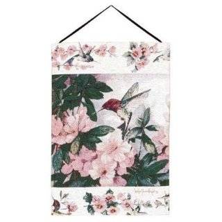 Hummingbird Garden Welcome Bell Pull Tapestry Wall Hanging 6 x 34