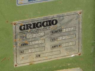 GRIGGIO SC 3000 SLIDING TABLE SAW  