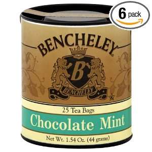 Bencheley Tea Chocolate Mint Tea, 25 count (Pack of6)  