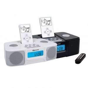   Digital Alarm Clock Radio w/iPod Docking Station  Black Electronics