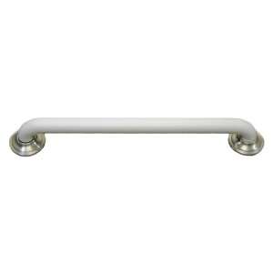  Lux GBSW GripSafe 18 Inch Cushioned Smooth Grab Bar, White 