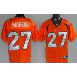 Knowshon Moreno #27 Denver Broncos Replica NFL Jersey Orange Size 52 