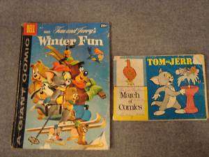 Two Vintage Tom & Jerry Comic Books 1956/57  