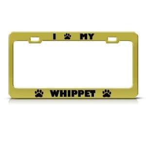 Whippet Dog Animal Metal license plate frame Tag Holder