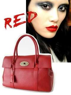   Leather Top Handle Retro Postman Shoulder Handbag Bag Red Orange