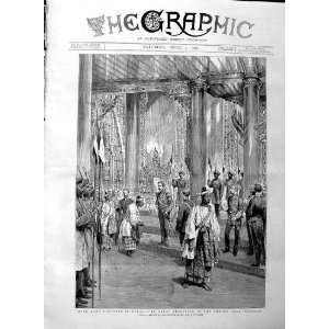  1886 Lord Dufferin Reception Throne Hall Mandalay Burma 