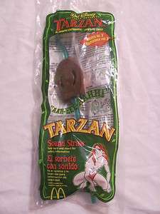 NEW IN BAG 1999 MCDONALDS TOY DISNEYS TARZAN SOUND STRAW TARZAN 