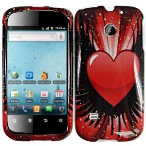  Wing Heart Hard Case Cover for Huawei Ascend 2 M865 Cell 