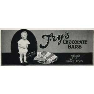  1925 Print Billboard Ad Frys Chocolate Candy Bar Child 