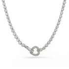 bling jewelry round cz heart link tennis necklace 16in