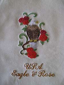 State Birds and Flowers Machine Embroidery on Silk Noil  