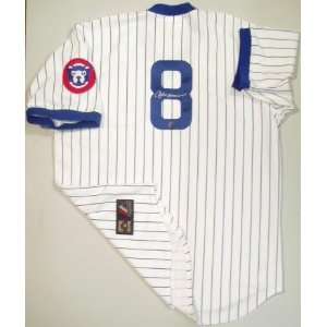  Andre Dawson Autographed Uniform   Cubs Majestic Throwback 