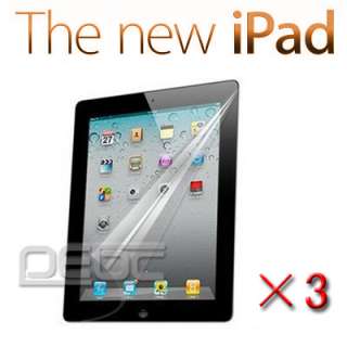 The New iPad 3rd Gen Slim PU Leather Smart Cover + 3pcs screen cover 