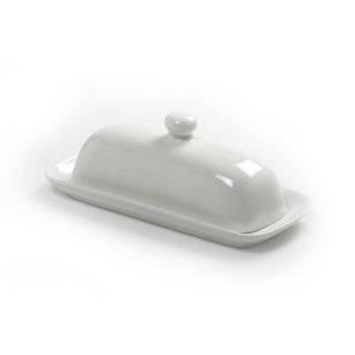 White Porcelain Essential Butter Dish with Lid  Kitchen 