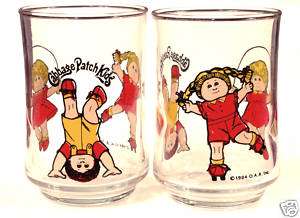 Unused 1984 CABBAGE PATCH KIDS Drinking Glasses, Cute  