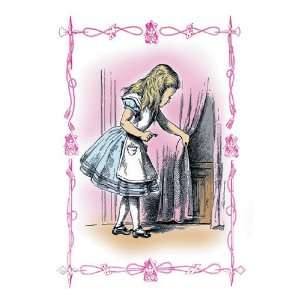 Alice in Wonderland Alice Tries the Golden Key 28x42 Giclee on Canvas