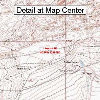  USGS Topographic Quadrangle Map   Lamont NE, Wyoming 