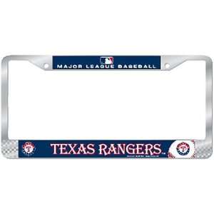  Texas Rangers License Plate Frame   Chrome Sports 