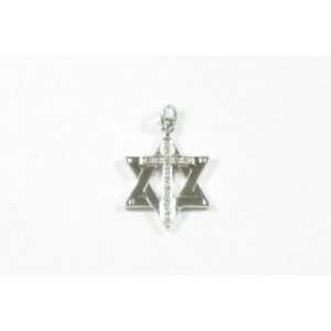  Judaica  Charm Messianic Cross INRI W/CZs 20MM KDAG 