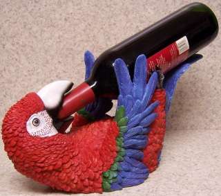Wine Bottle Holder and/or Decorative Sculpture Parrot NIB  
