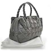 CHRISTIAN DIOR Satin Cannage Quilted CHARMING Tote Bag  