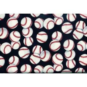   Baseballs on Black By Alexander Henry Fabrics Arts, Crafts & Sewing