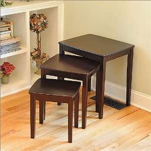 End Table Bay Shore Collection Espresso Three Piece Nesting End Table 