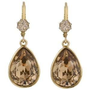  Imperial Long Earrings, lt.col.topaz/gold plated Jewelry