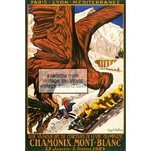  1924 Chamonix Winter Olympics Poster