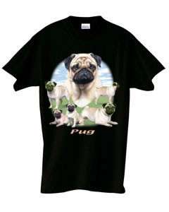 Pug Lawn Dog T Shirt S  6x  Choose Color  