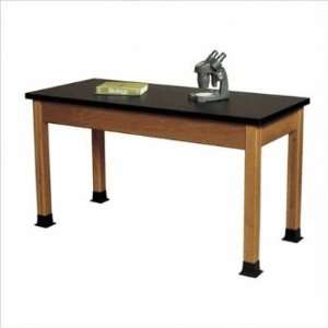 Fleetwood 21.3001x Wood Science Table with Black HPL Top and Optional 