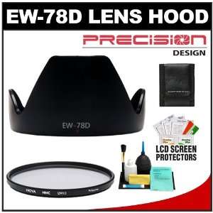 com Precision Design EW 78D Hard Lens Hood & Hoya 72mm UV HMC Filter 